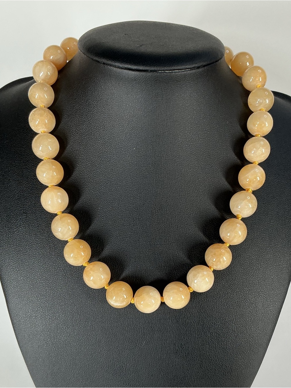 Cream Beaded Statement Necklace - Women's Jewelry - Picture 6 of 11